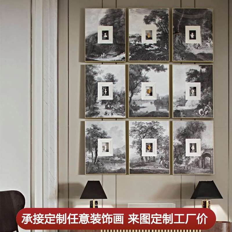 轻奢立体装饰画现代客厅卧室床头玄关餐厅墙壁画实物古希腊人物画图片