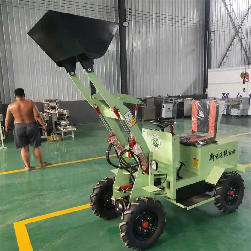 电动四驱小铲车小型柴油装载机农用养殖场清粪抓草建筑工地推土机