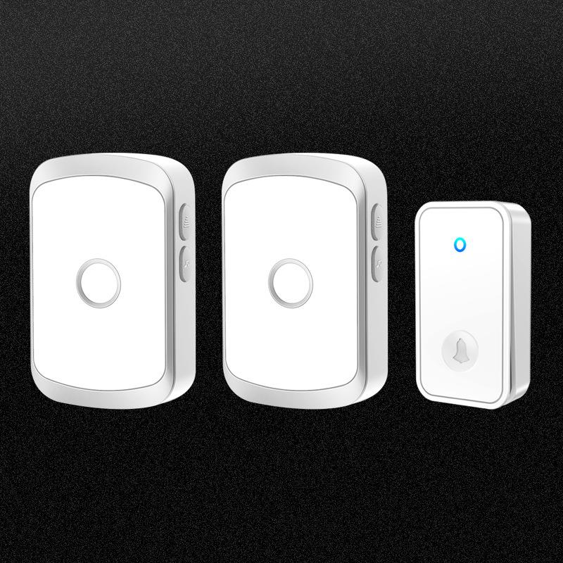 门铃无线家用智能超远距离自发电无线门铃开关一拖二呼叫器免电池