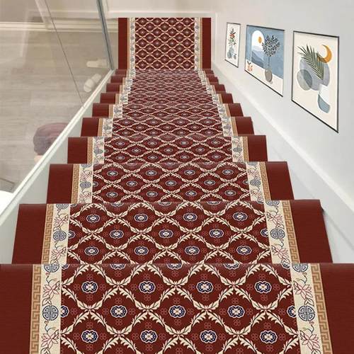 Y自粘楼梯地毯踏步垫子防滑台阶垫满铺地垫加厚全铺现代简约风