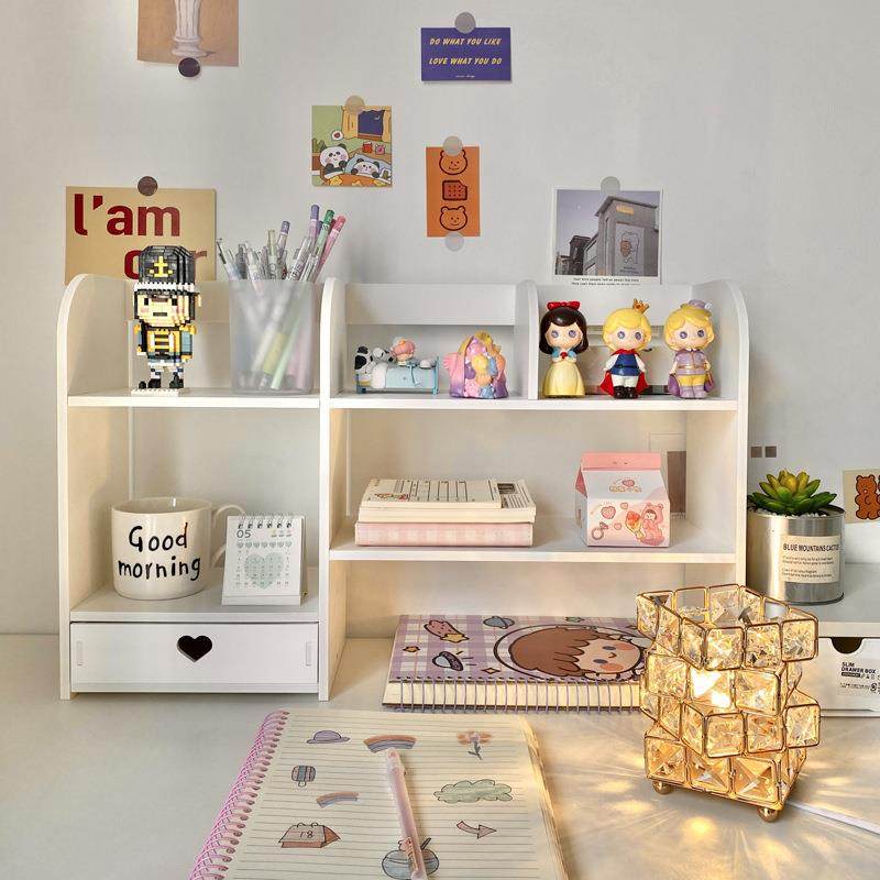 桌面置物架办公室小物件摆件整理架子女学生书桌书本收纳家用抽屉