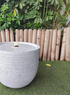 简约创新立体横条纹公园室内户外庭院通用园林艺景流水喷泉摆件-3