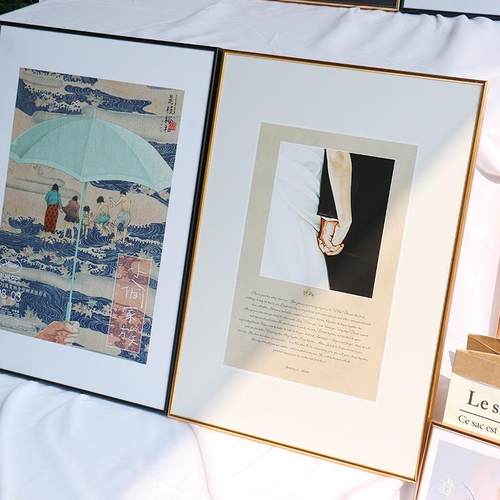 细窄边简约创意铝合金相框任意尺寸装裱海报装饰画框挂墙