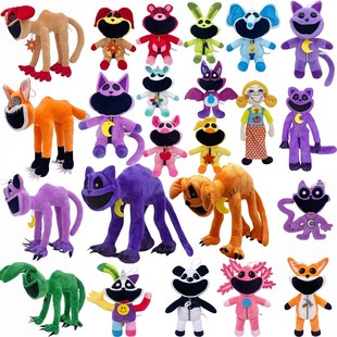 poppy 游戏时间三趴姿变异紫色大嘴瞌睡猫微笑动物毛绒公 f波比