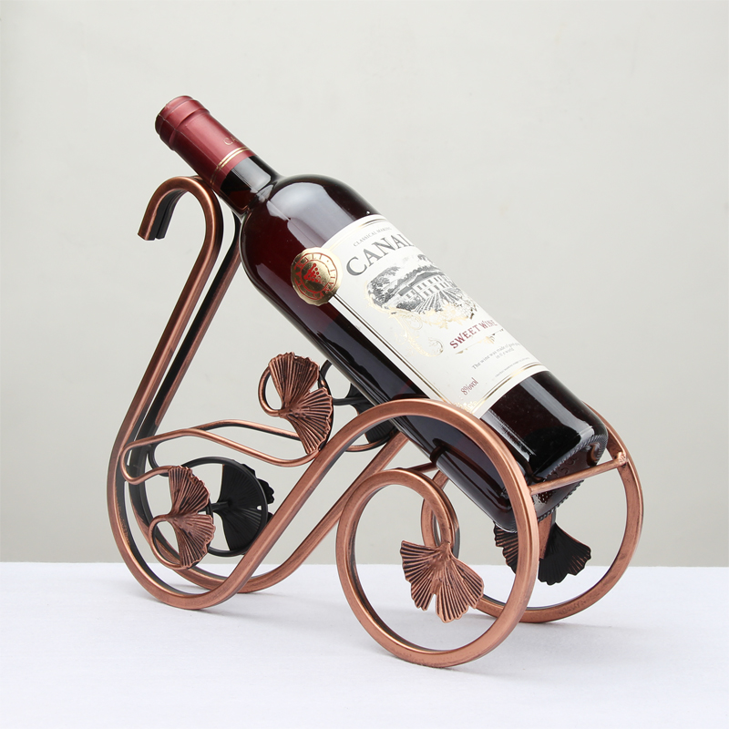 古铜色黑色香槟色皇家马车u葡萄酒红酒架摆件酒柜装饰品[三色可选