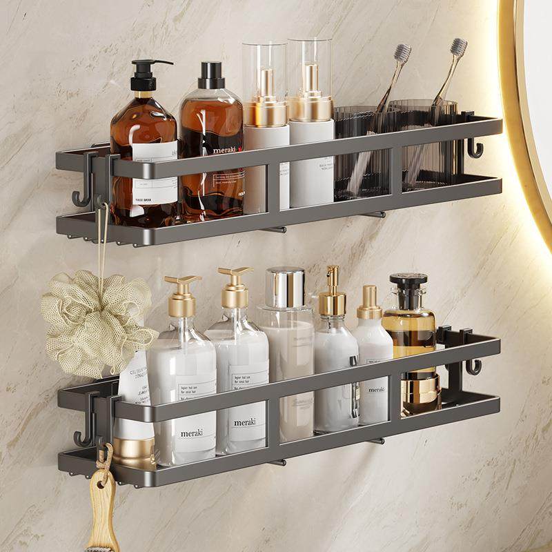 厨房置物架免打孔壁挂式家用不锈钢调味料用品挂架多功能收纳简约