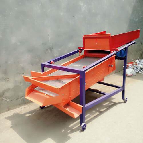 小型移动款的电动筛选机 双层筛网吸风除杂黄豆分级过筛机械