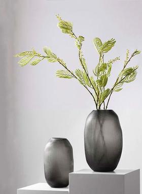 复古玻璃透明花瓶摆件客厅插花创意简约餐桌电视柜水养家居装饰品