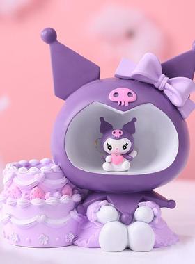 日式卡通公仔洛蒂兔星星灯树脂摆件创意少女心小夜灯装饰工艺品