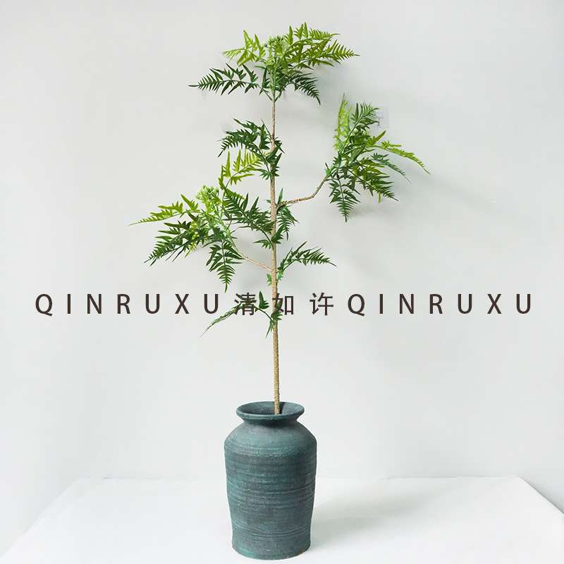 新中式假树干户外盆景树枝盆栽配件室内绿植造景观植物布置装饰树