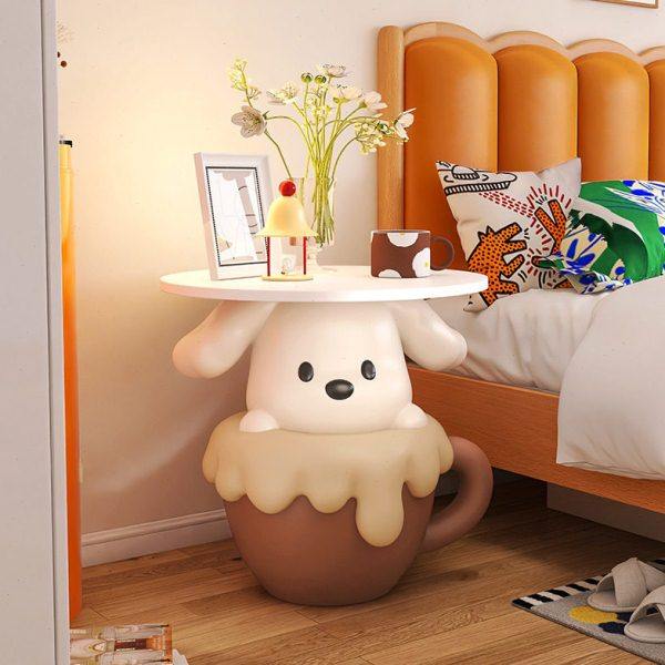 创意茶杯狗边几客厅沙发摆件床头柜桌子简约可爱卡通沙发边柜茶几,家居饰品,其他工艺饰品,淘宝优惠券,粉丝福利购,淘宝优惠卷