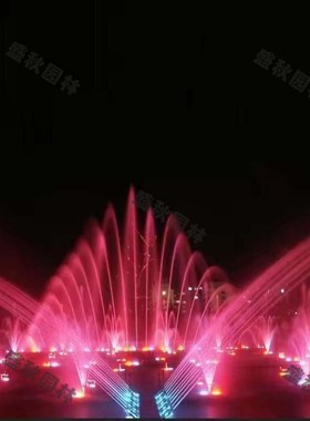 大型音乐喷泉公园广场自然x湖浮动喷泉桥体桥体水幕音乐喷泉
