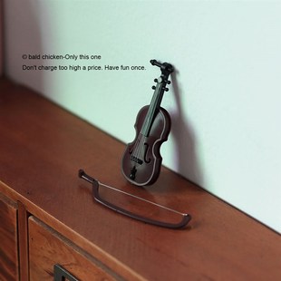 微观拍摄道具 送Ta一个迷你小提琴 桌面小摆件 无聊了h 秃鸡