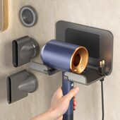 吹风机置物架免打孔壁挂式 卫生间浴室电吹风挂架风筒收纳架子轻奢