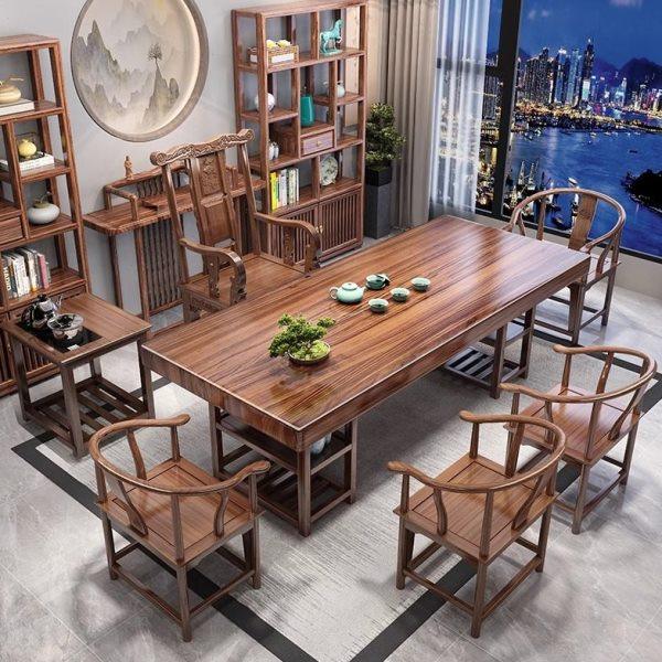 实木大板茶桌椅组合家用茶几茶台办公室平面泡茶桌餐桌一体办公桌,住宅家具,家用茶台/茶桌,淘宝优惠券,粉丝福利购,淘宝优惠卷
