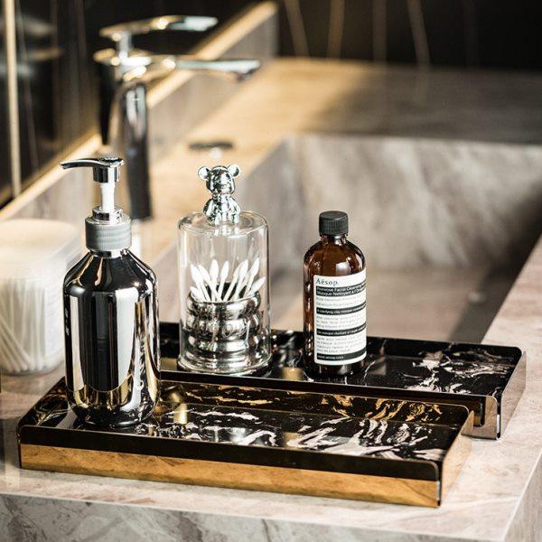 简约托盘浴室洗手台洗漱杯收纳盘子酒店风高级感大理石置物架子,家庭/个人清洁工具,浴室角架/置物架,淘宝优惠券,粉丝福利购,淘宝优惠卷