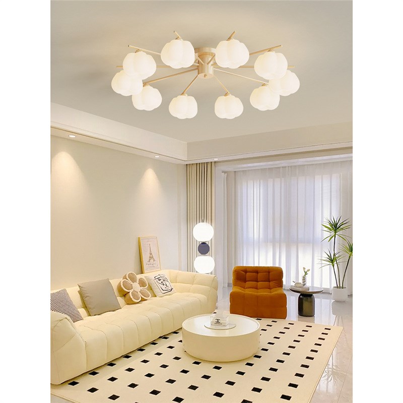 客厅灯吊灯简约现j代大气主灯中山灯具2024年新款法式奶油风吸顶