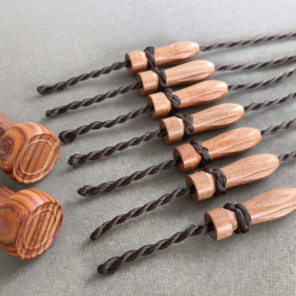 红檀古琴琴轸雁足菱形轸鼓形足穿好绒扣七弦琴初学者通用斫琴配件