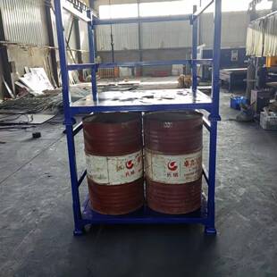 油桶储运折叠式堆垛架可多层叠放货架方便叉车搬运巧固架