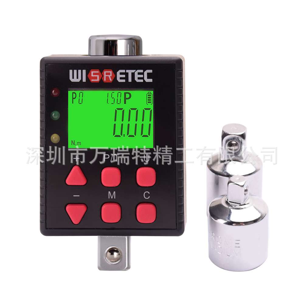 wisretec高精度大屏电子数显扭力表 力矩0.1-340NM扭矩接杆 扳手