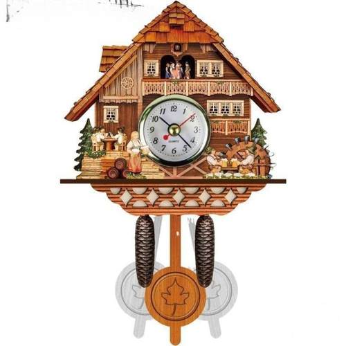 布谷鸟挂钟咕咕报时闹钟表客厅家用热卖产品挂墙