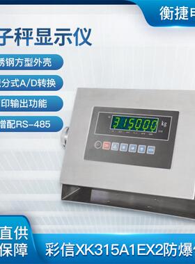 彩信XK315A1EX2仪表防爆电子台称不锈钢方形外壳充电LED显示屏