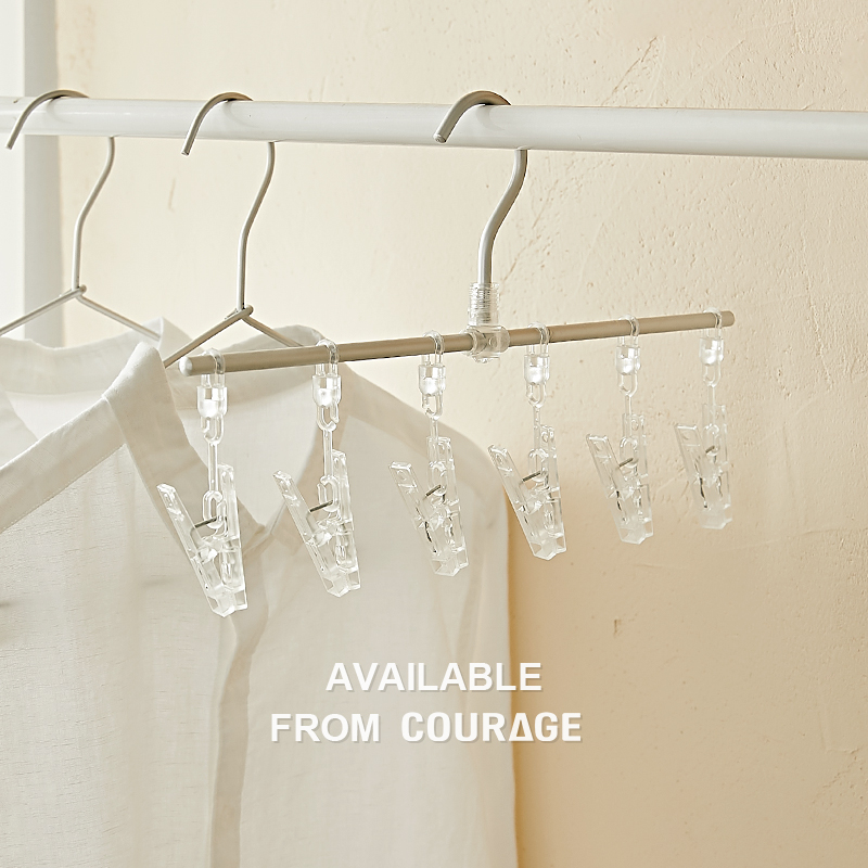 姆基铝合金晾袜架多功能晾袜架连袜子挂袜架多夹子防风神器晾衣架