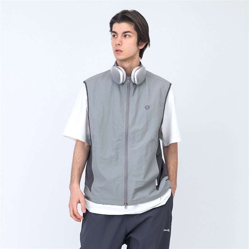 男装 2025夏季新款日系工装立领坎肩无袖马甲男休闲中性百搭上衣