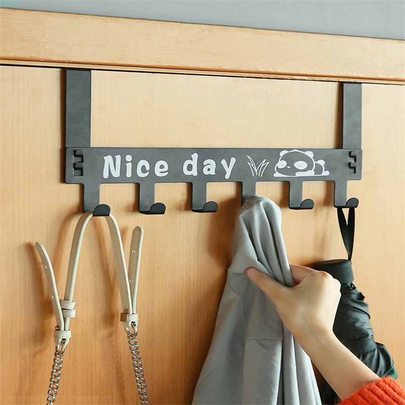 门后挂钩挂衣架卧室门上免打孔无痕门背式收纳置物衣服挂架衣帽钩