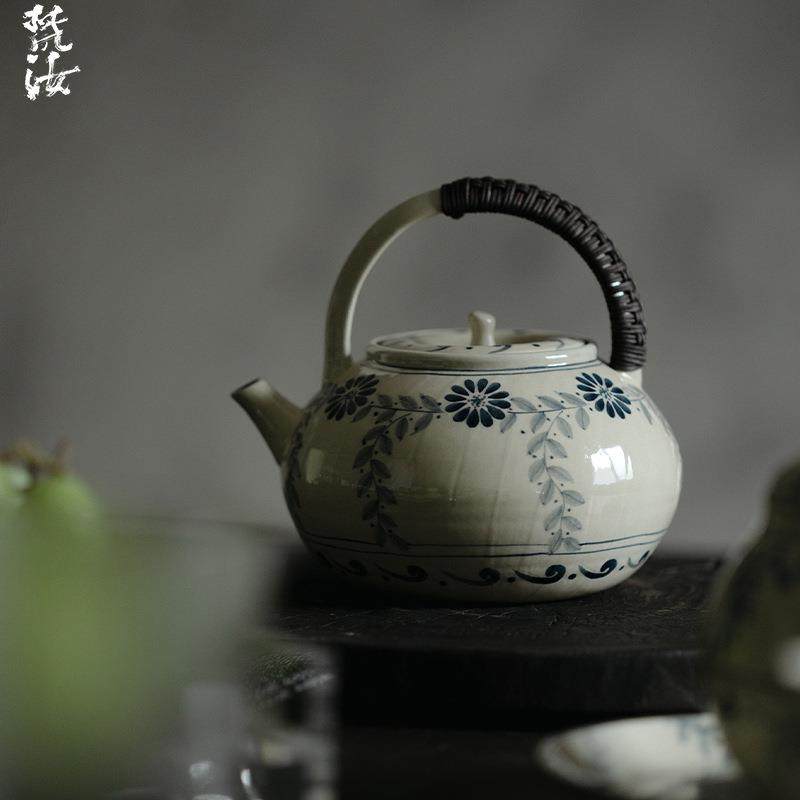 梵汝釉下彩连理枝围炉煮茶藤编提梁壶户外碳炉温茶烧水壶煮茶器,鲜花速递/花卉仿真/绿植园艺,割草机/草坪机,淘宝优惠券,粉丝福利购,淘宝优惠卷