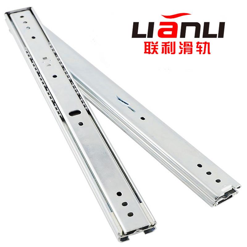 替换IDB01中载35系列三节式常开保持导轨互锁型SUS304不锈钢滑轨