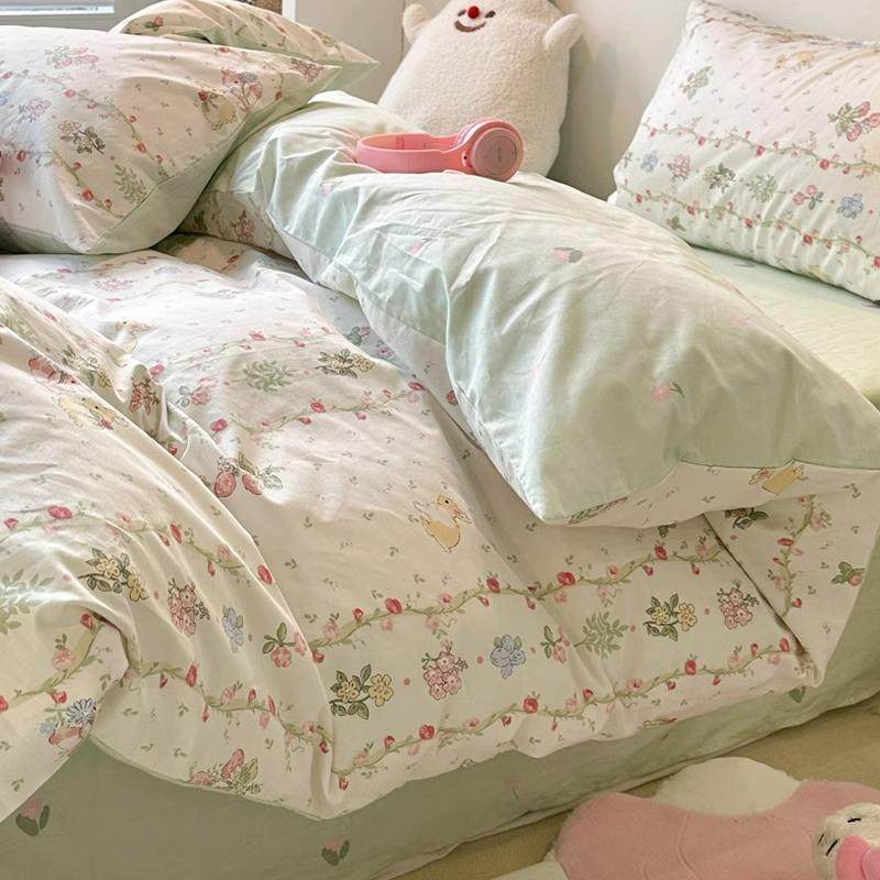 纯棉床上四件套全棉2025新款清新被套床单床笠宿舍床品三件套,鲜花速递/花卉仿真/绿植园艺,割草机/草坪机,淘宝优惠券,粉丝福利购,淘宝优惠卷