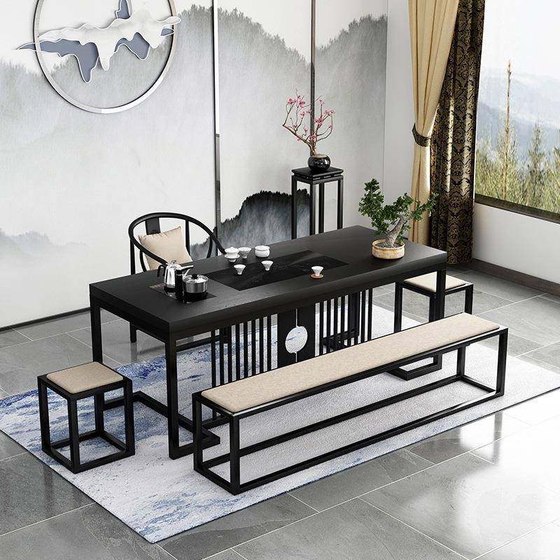 现代中式家用实木泡茶桌组合办公室接待铁艺茶桌客厅书房洽谈茶桌,鲜花速递/花卉仿真/绿植园艺,割草机/草坪机,淘宝优惠券,粉丝福利购,淘宝优惠卷