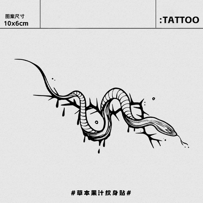 蛇棘草本半永久纹身贴高颜值