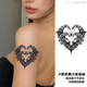 创意无毒刺青ins防水遮疤贴纸 个性 爱心海浪 草本纹身贴半永久新款