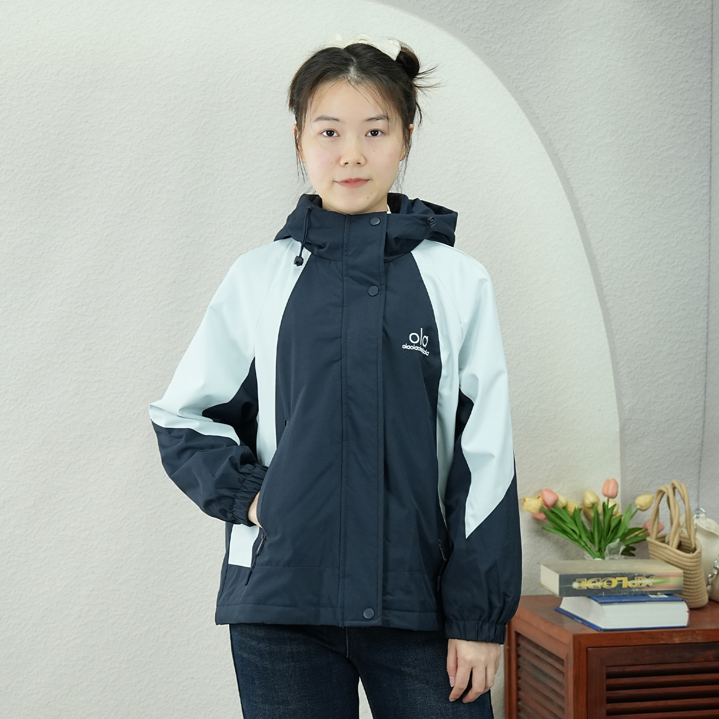 户外防风保暖外套摇粒绒女两件套