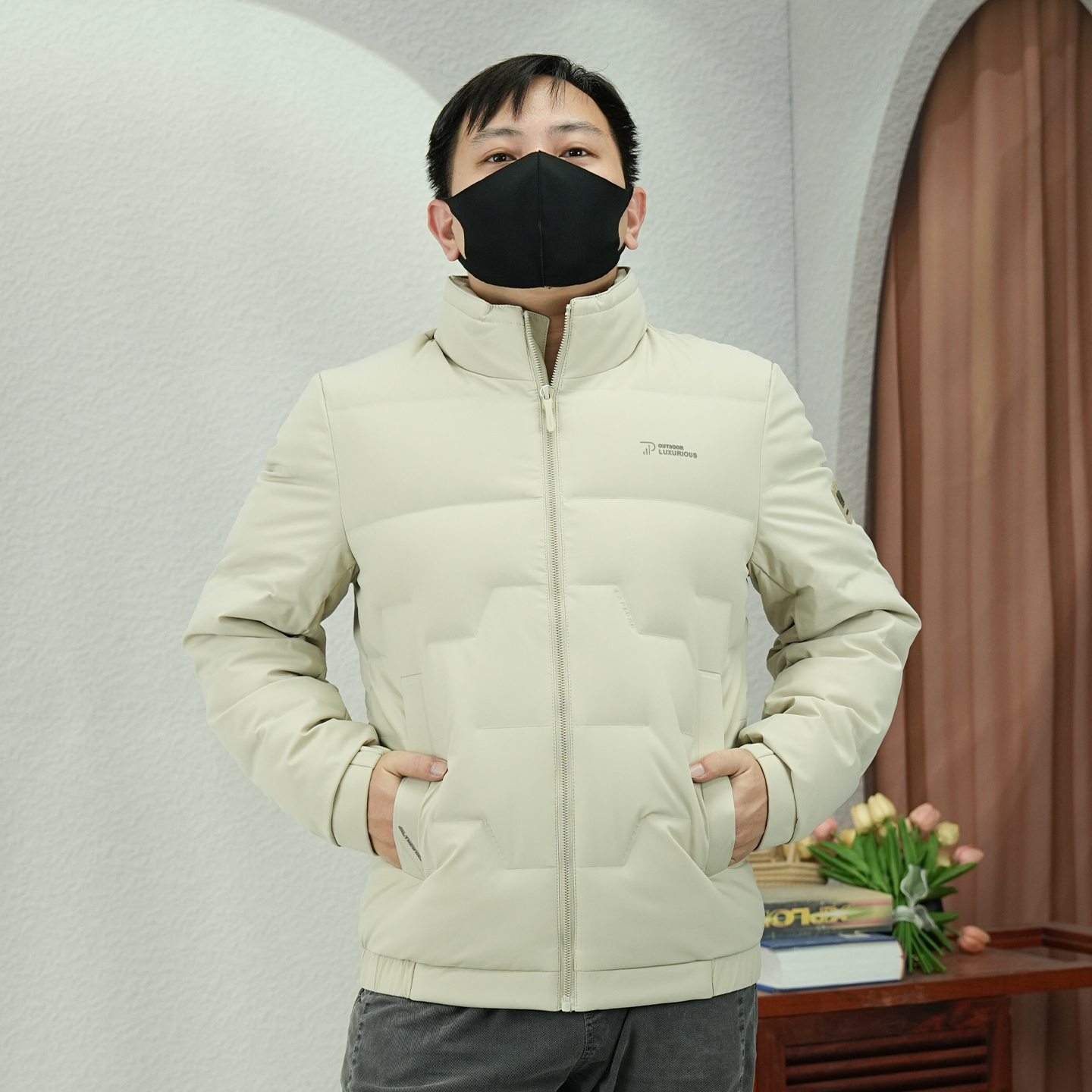 商务羽绒服男保暖防风立领外套