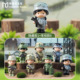 创意正品 铁血军魂盲盒公仔卡通迷彩送军人手办士兵摆件树脂纪念品