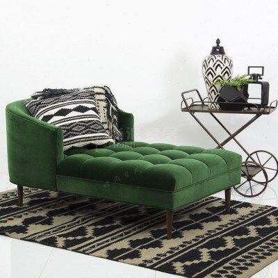 北欧丝绒布艺贵妃沙发简约现代美人榻小户型客厅阳台懒人沙发躺椅