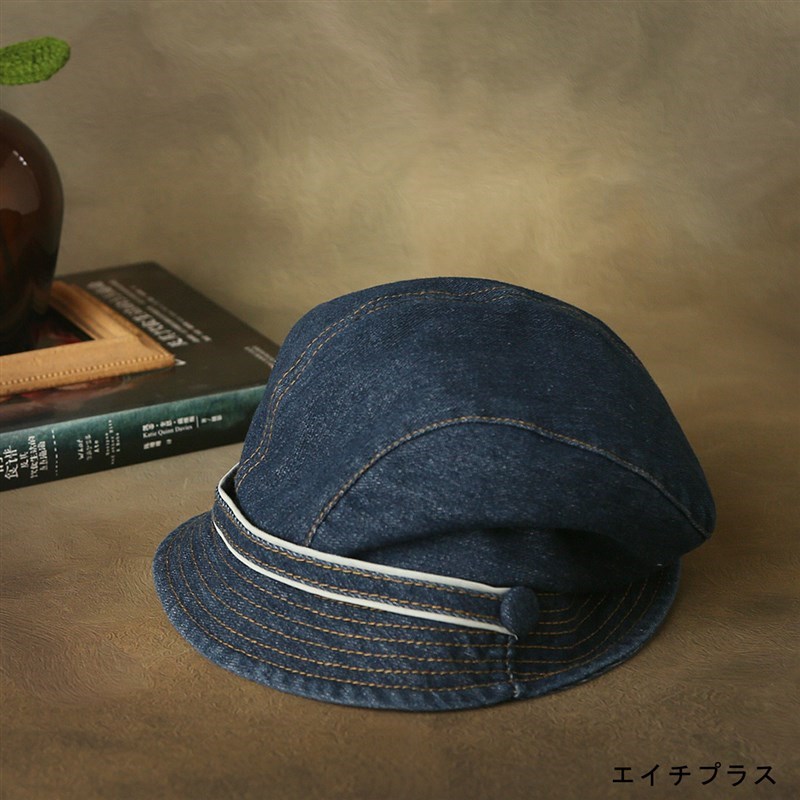 出口~四b季实用款百搭便携牛仔棉个性显脸小渔夫小帽檐堆堆005