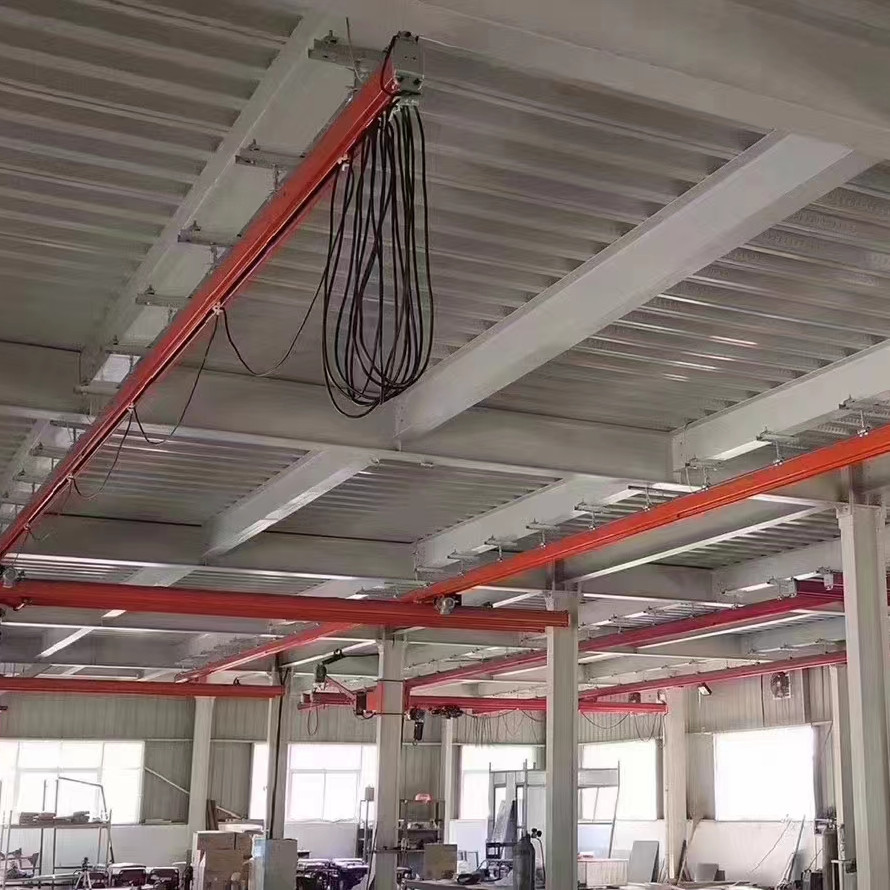 悬挂式龙门KBK钢结构柔性轨道起重机铝合金导轨行车航吊厂房安装