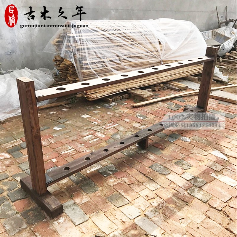 兵器架木质展架木架子农家展架农家院博I物馆民俗馆展示架木质怀