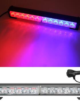 12LED汽车长条爆闪灯6灯2节开道警示棍灯32w高亮汽车爆闪吸顶杠灯