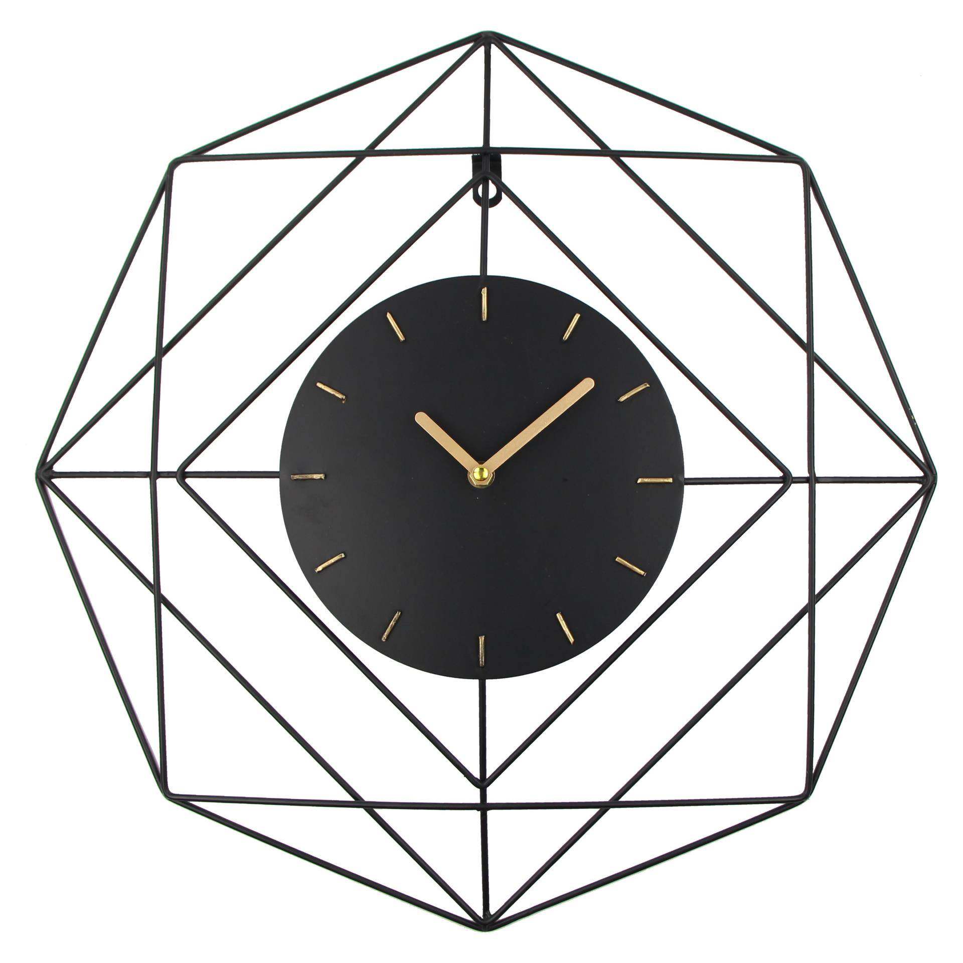黑色大号钟表家用简约时钟挂墙时尚铁艺创意客厅挂钟轻奢挂表