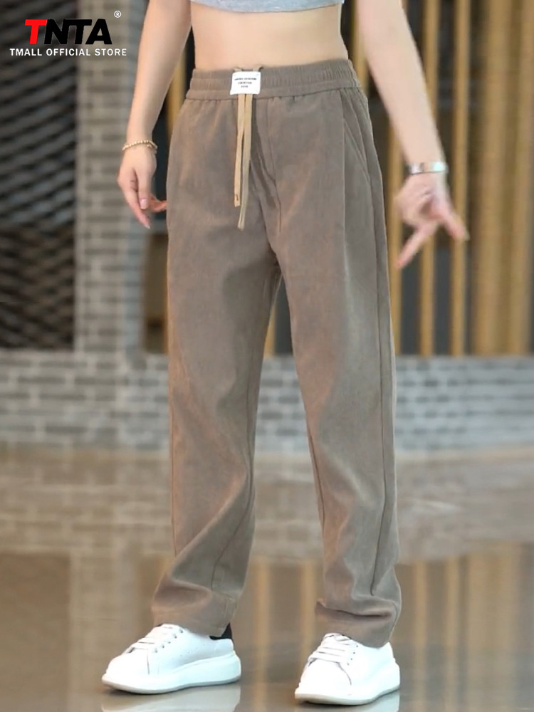 高端简约男士休闲裤2025春秋冬季加绒宽松直筒男裤运动长裤子男款,男装,休闲裤,淘宝优惠券,粉丝福利购,淘宝优惠卷