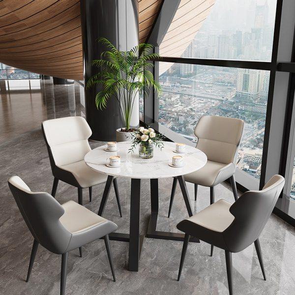 简约现代售楼处会客洽谈桌椅轻奢岩板商务休闲阳台办公接待小圆桌,住宅家具,岩板餐桌,淘宝优惠券,粉丝福利购,淘宝优惠卷