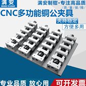 CNC多工位平口钳铜公夹具加工中心铜公夹具批士多工位台虎钳夹具