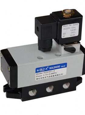 奉化恒灵气动二位五通单电控电磁阀K25HD-8 K25HD-15 K25HD-25