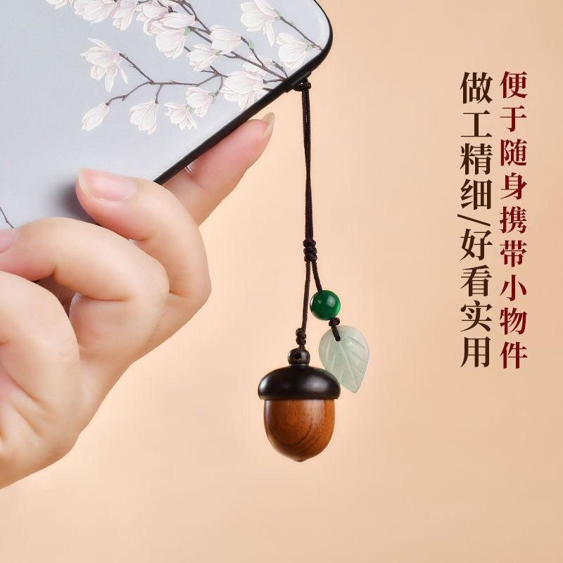 空心吊坠嘎朱砂瓶可打开空瓶挂件男女饰品许愿瓶U手机链橡果空盒