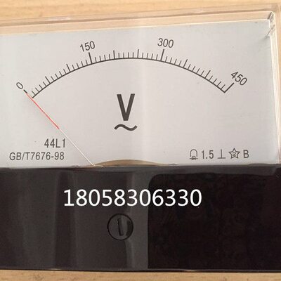 锦赛电气 电流电压表指针式电表44L1 0-450V250V220V380V伏电流表